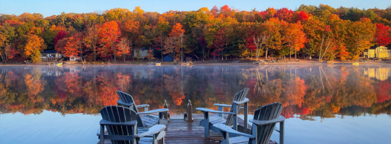 Fall scenery shot in the Muskoka's