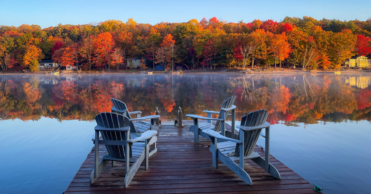Fall scenery shot in the Muskoka's